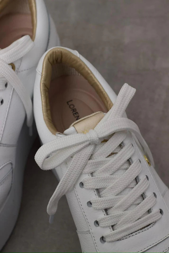 MILAN BLANCO - Zapatilla de cuero para mujer