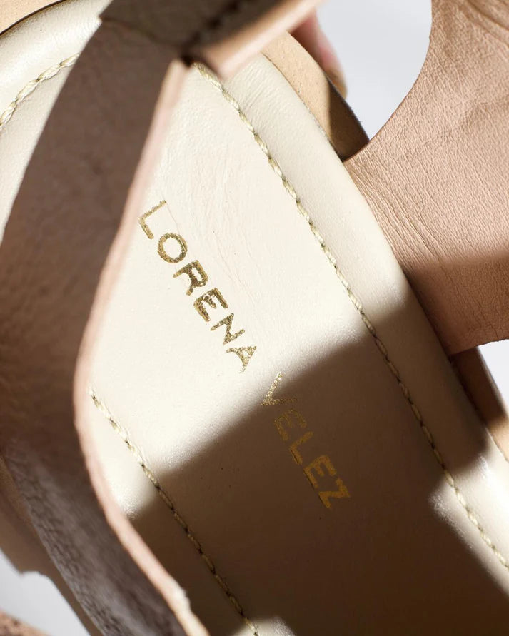 LORENZA TAUPE - sandalia en cuero para mujer