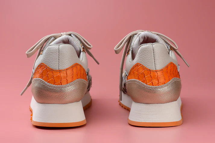 MICAELA PRINT - Zapatilla en cuero para mujer.