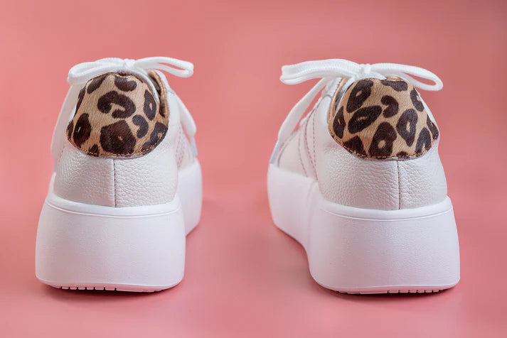 MAITE PRINT - Zapatilla en cuero para mujer.