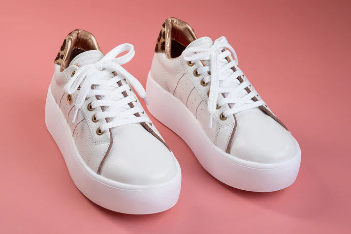 MAITE PRINT - Zapatilla en cuero para mujer.