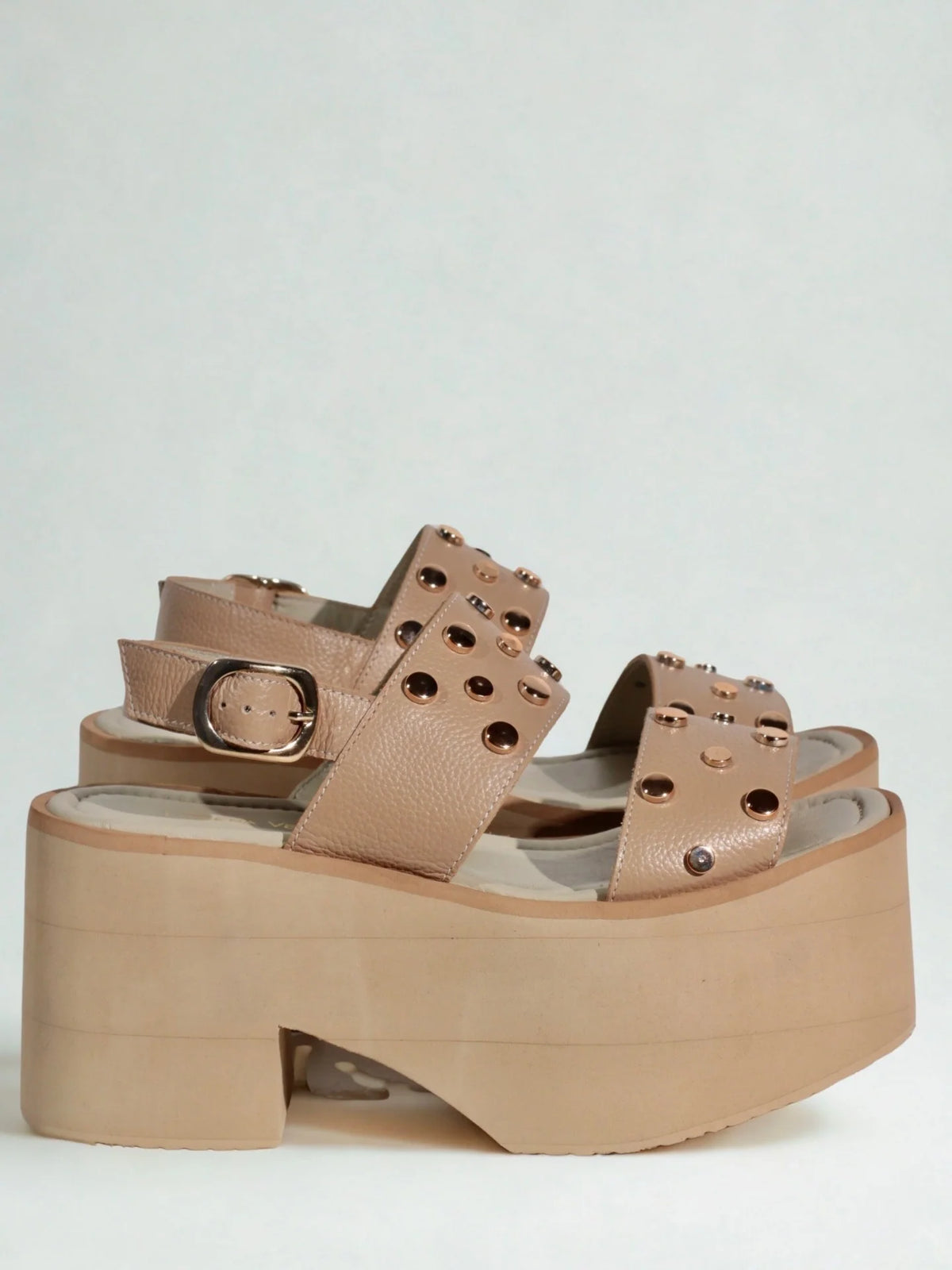 FEDERICA TAUPE  -  Sandalias en cuero para mujer