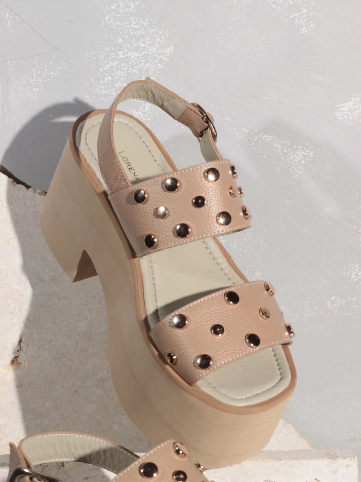 FEDERICA TAUPE  -  Sandalias en cuero para mujer