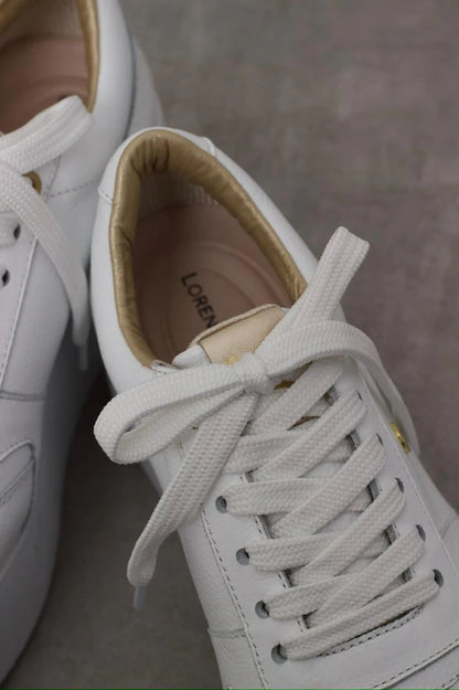 MILAN BLANCO - Zapatilla de cuero para mujer