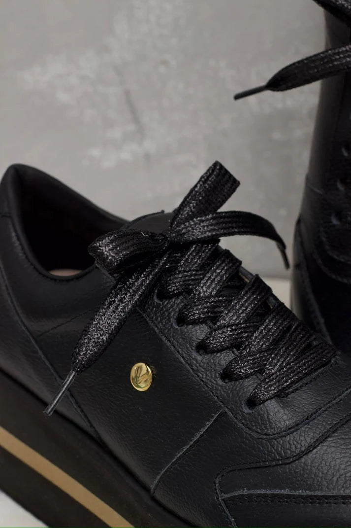 MILAN NEGRO - Zapatilla de cuero para mujer