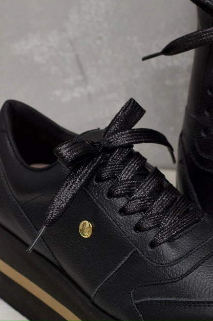 MILAN NEGRO - Zapatilla de cuero para mujer