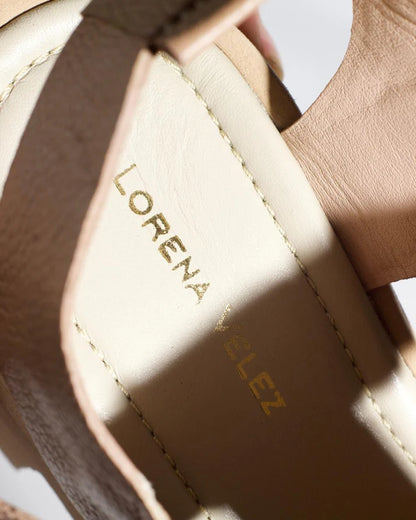 LORENZA TAUPE - sandalia en cuero para mujer