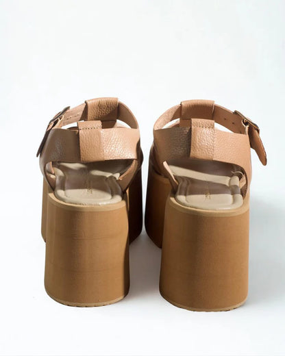 LORENZA TAUPE - sandalia en cuero para mujer