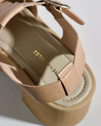 LORENZA TAUPE - sandalia en cuero para mujer