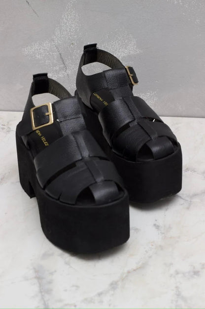 LORENZA NEGRO - sandalia en cuero para mujer
