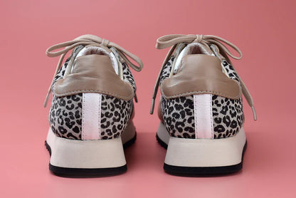 LEONELA  BEIGE -  Zapatillas en cuero para mujer.