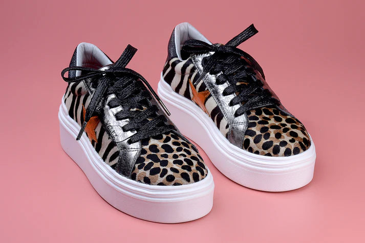 MACARENA PRINT - zapatilla de cuero para mujer.