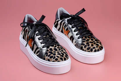 MACARENA PRINT - zapatilla de cuero para mujer.