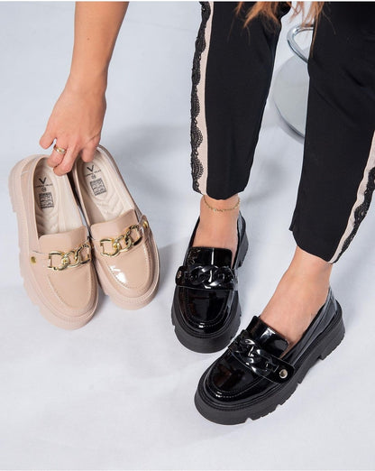 DONATELLA NEGRO - Zapatillas en cuero para mujer
